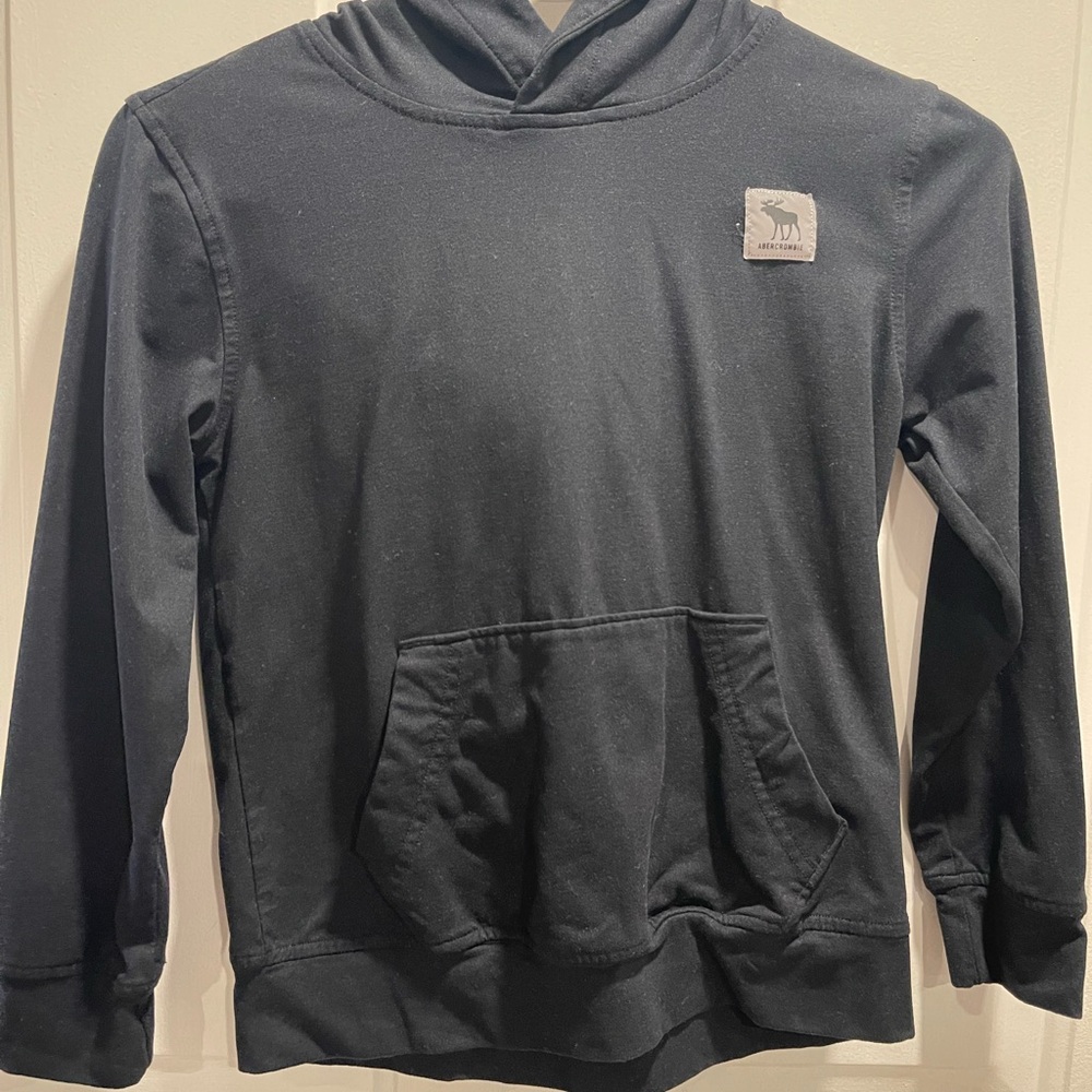 Abercrombie Kids Active Pullover Hoodie, Black, Boys Size 7/8